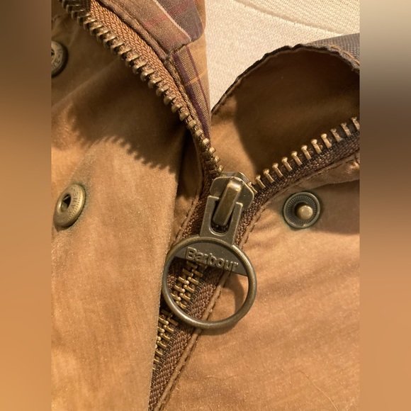 Barbour Women's Brown Rain Jacket with Hood Size 10 - Picture 2 of 6